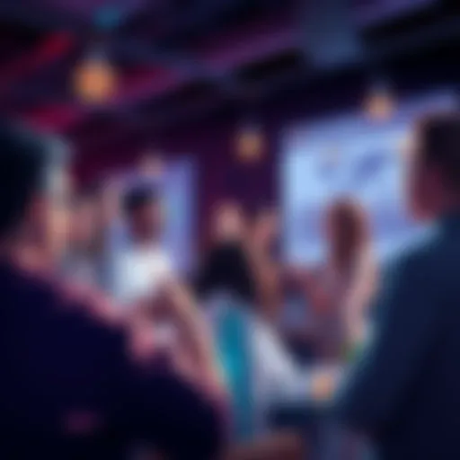 A group of people discussing various projects in the Hedera network, showing enthusiasm about different cryptocurrencies beyond Hbar.