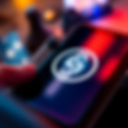 A graphic showing Hedera's USDC logo displayed on a smartphone screen, symbolizing affordable stablecoin transactions and increased liquidity.