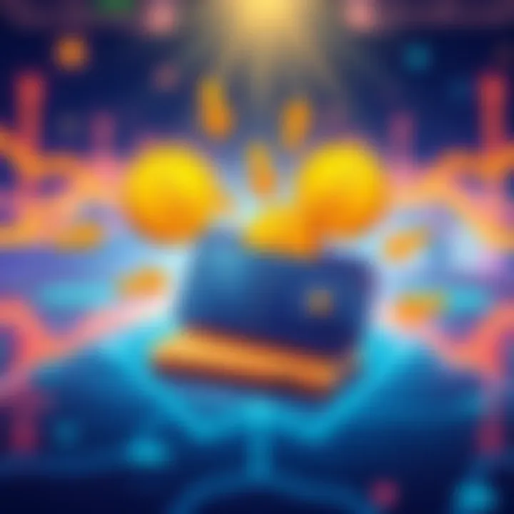 An illustration showing a digital wallet with SOL coins and arrows indicating transaction rewards, symbolizing the new rewards program from Helius for Solana users