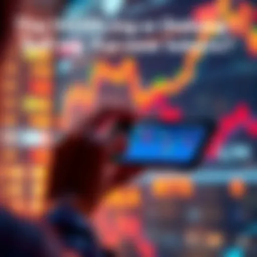 A person holding a smartphone showing cryptocurrency charts, contemplating whether to hold or sell their digital tokens.