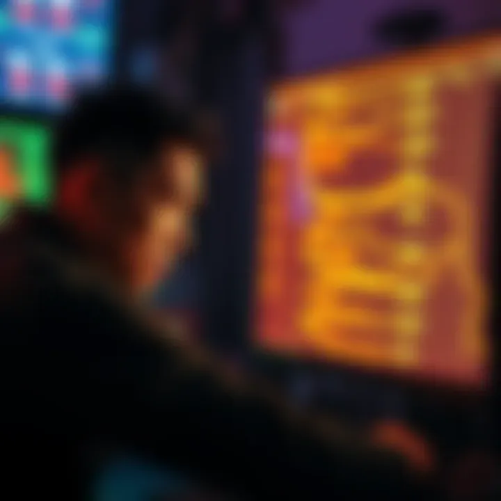 A frustrated person looking at a computer screen showing connectivity problems with Honeygain