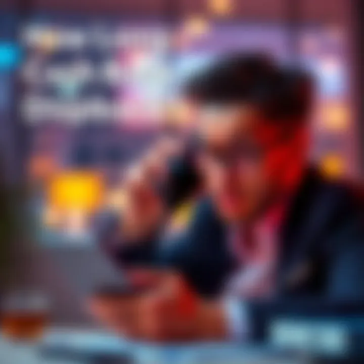 Customer looking frustrated while on the phone regarding hotel cashback issue