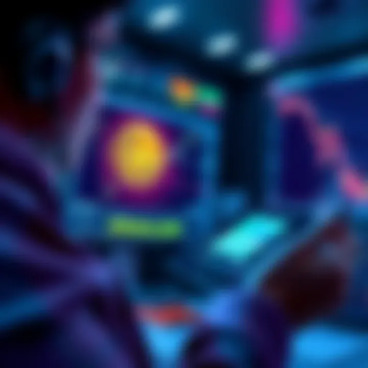 A person analyzing cryptocurrency charts and reports, looking for promising projects