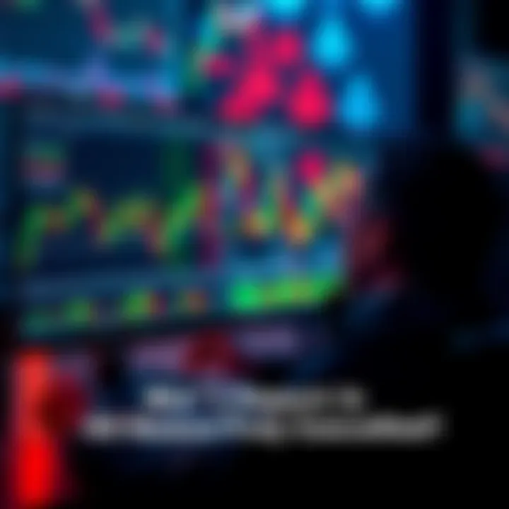 A person analyzing cryptocurrency charts on a computer screen, showing fluctuating altcoin prices affected by geopolitical events.