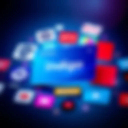 An Indigo card displayed with logos of popular streaming services like Spotify and Netflix around it