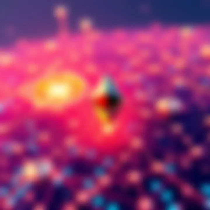 Visual representation of ZK rollups and blockchain connections between Ethereum and Kaspa, illustrating potential scalability and adoption benefits