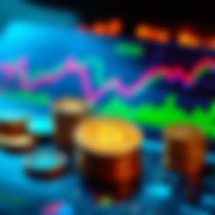 A straightforward guide showing coins and charts representing cryptocurrency investments