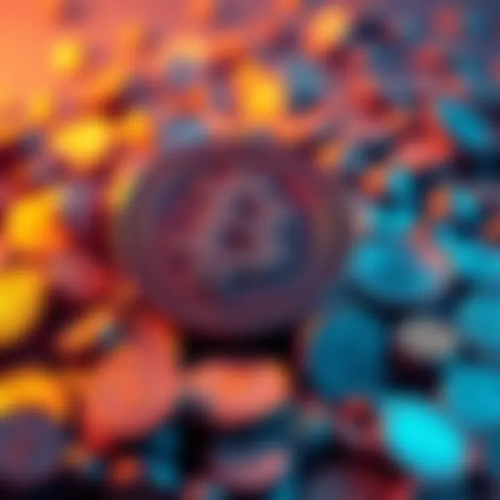 A visual representation of Shitcoins with dollar signs and coins symbolizing potential investment growth