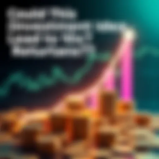 A visual representation of investment growth showing a graph with an upward trend and stacks of coins, symbolizing potential returns.