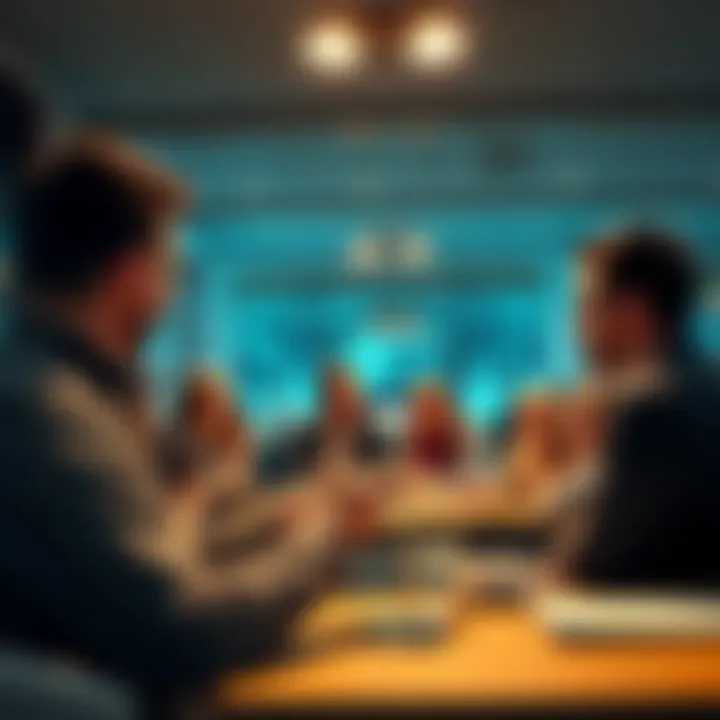 People sharing their investment portfolios and giving feedback in a community setting