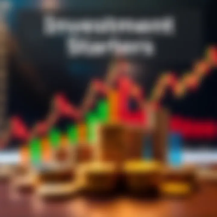 Visual comparison of dollar-cost averaging and DCA Plus strategies with graphs and coins