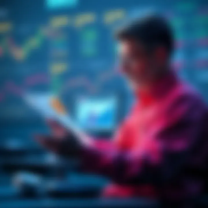 A long-term investor reviewing charts and financial reports while considering simplifying their crypto portfolio for stability.