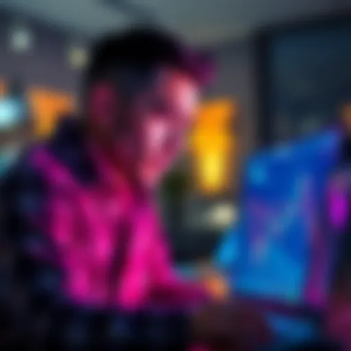 An investor looks concerned while reviewing XRP chart on a laptop screen, pondering whether to sell or hold.