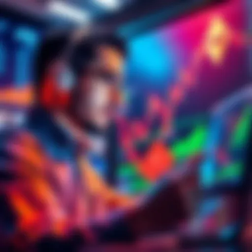 A person looking at charts and data related to Polygon cryptocurrency, symbolizing investment confidence and growth potential.