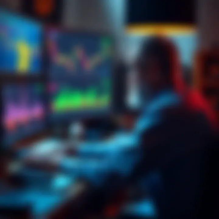 A seasoned investor sitting at a desk, reviewing cryptocurrency charts, with a Bitcoin logo visible on the screen, symbolizing lessons learned from past investments.
