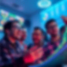 Group of people eagerly discussing undervalued altcoins and market trends