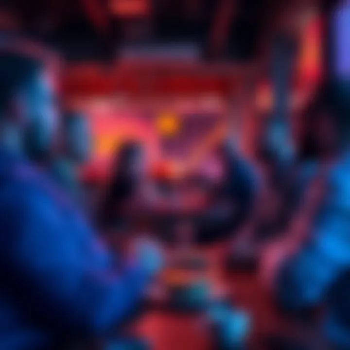 A group of investors talking about cryptocurrency trends in a casual setting