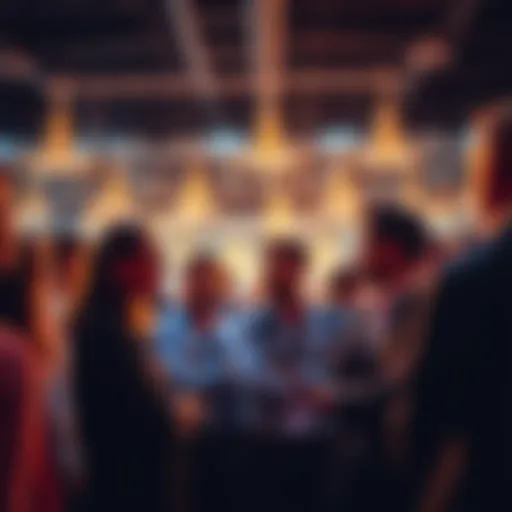 A group of participants discussing ideas at the IOTA Business Innovation Program launch event.
