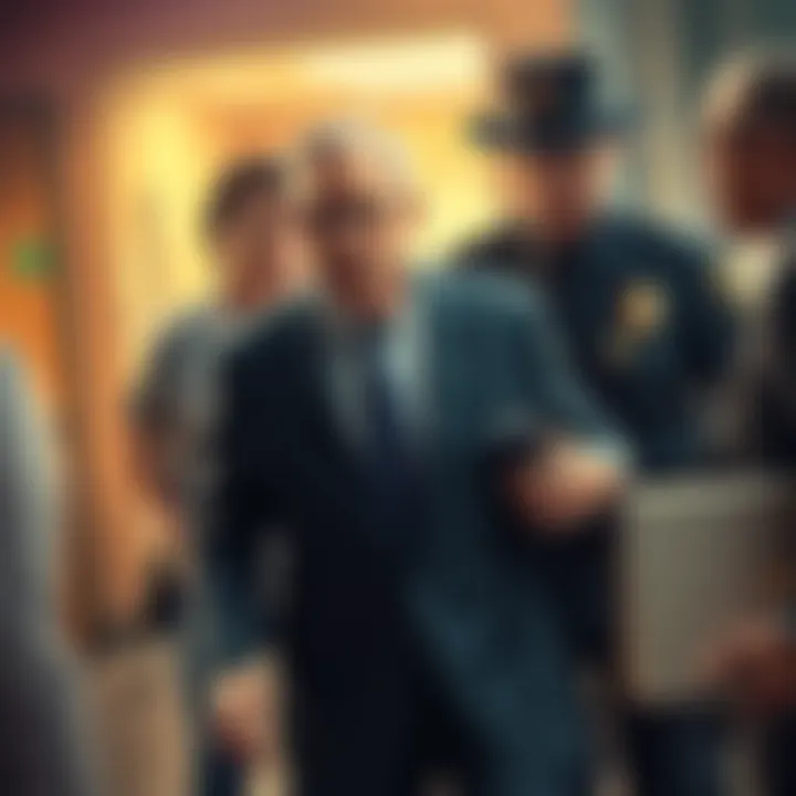 John Karony being led away by authorities after his conviction