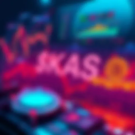 Representation of KAS cryptocurrency trading on LCX Exchange with charts and graphs
