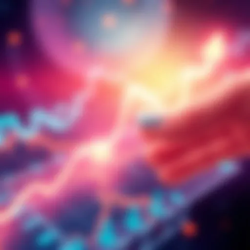 Visual representation of Kaspa's smart contract with an upward trend line indicating potential price increase.