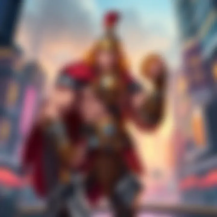 A strong warrior character named Kevin, representing HBAR, stands confidently with a digital coin in hand, set against a backdrop of a futuristic city symbolizing the crypto world in 2025.
