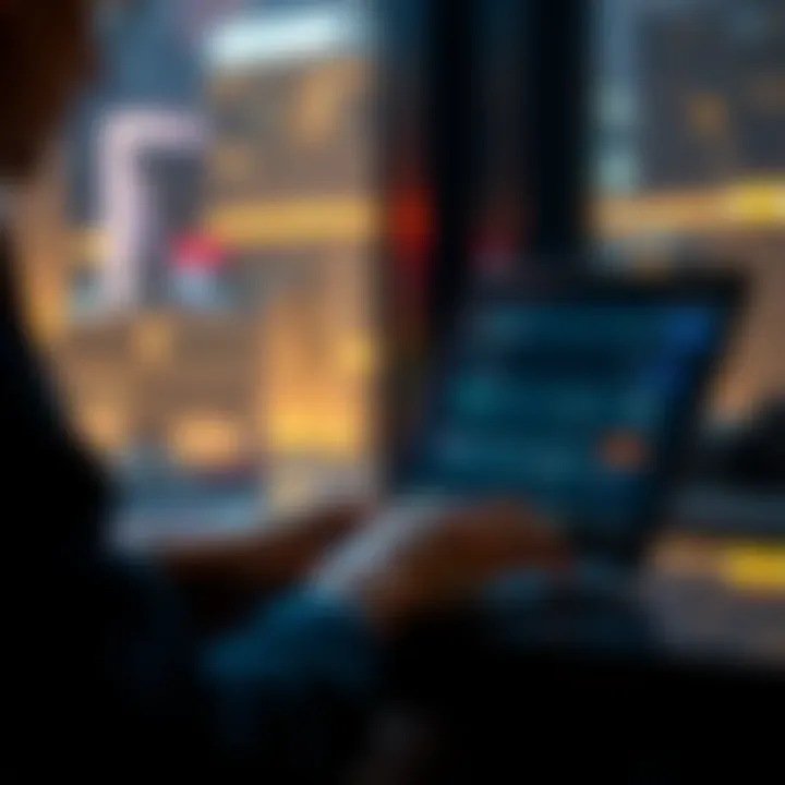 A person using a laptop to recover cryptocurrency wallet access with KeychainX software displayed on the screen