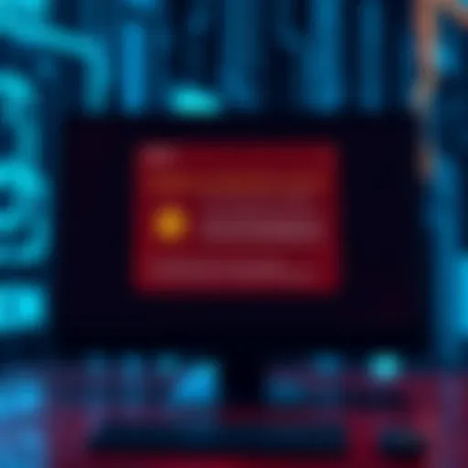 A computer screen showing a locked Kraken account with Bitcoin symbol and a warning message about account access being blocked.