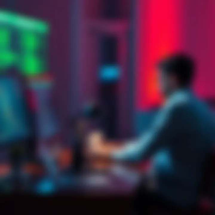 A person sitting at a desk with a laptop, working on resolving withdrawal issues from a cryptocurrency exchange