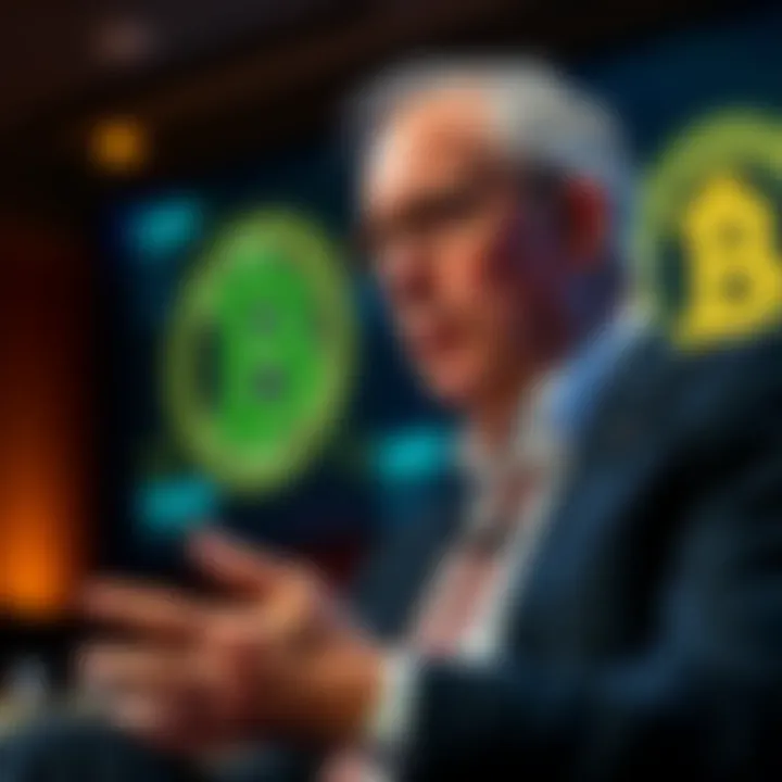Larry Fink, CEO of BlackRock, speaks about the potential of Bitcoin to challenge the U.S. dollar's reserve currency status at a financial conference.