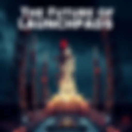 A modern launchpad with rockets ready for liftoff, showcasing current technology and design trends in the space sector.