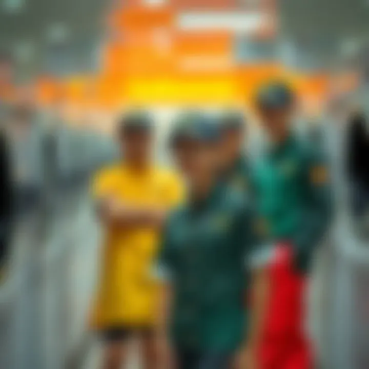 Laundry Express staff showing off their new modern uniforms in Thailand, designed to enhance customer experience.