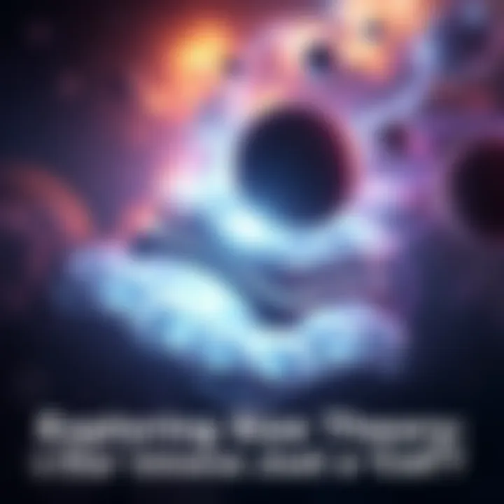An artistic representation showing a layered structure, with a small cell representing our universe amidst larger cosmic elements, symbolizing Size Theory.