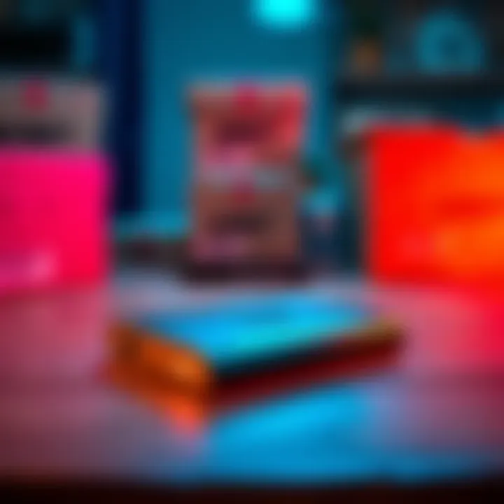 A Ledger cryptocurrency wallet placed on a table with delivery boxes in the background