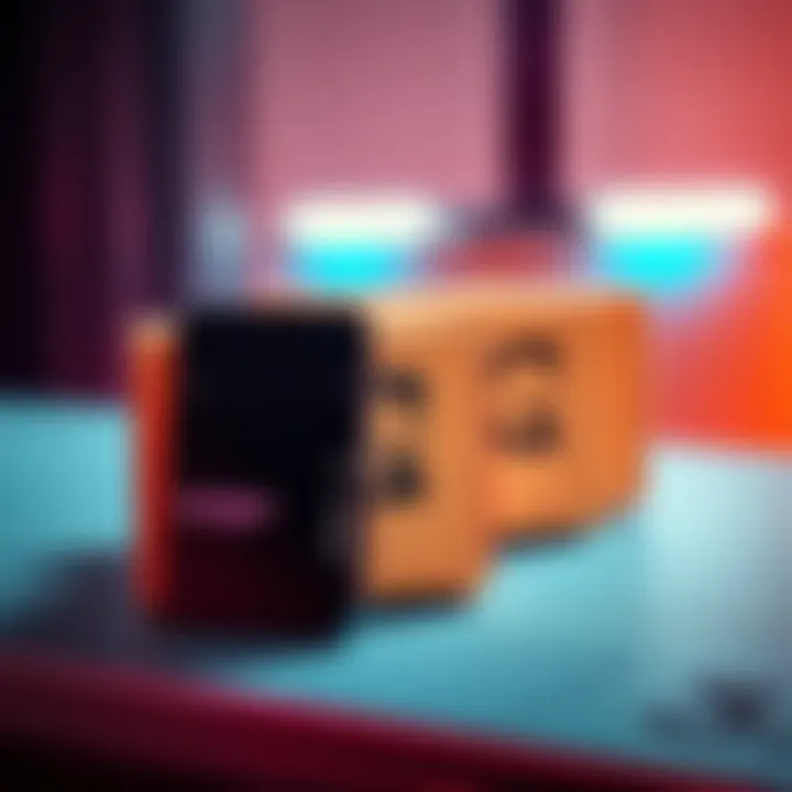 A Ledger Nano S Plus device alongside a delivery box, symbolizing privacy in online orders.