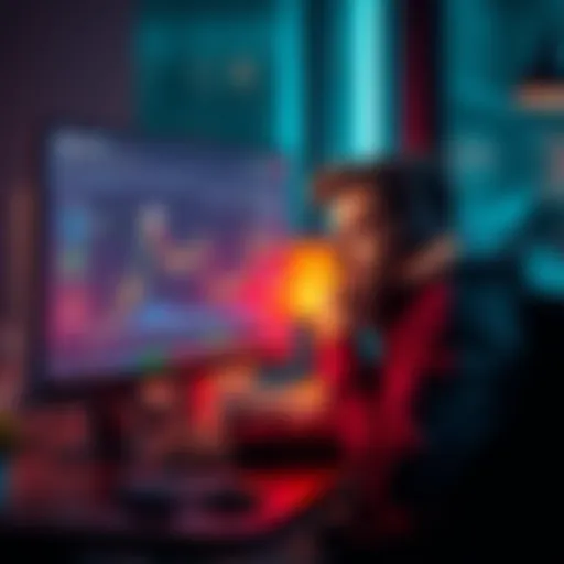 A trader looking frustrated at a computer screen displaying the Kraken Pro app with missing chart features