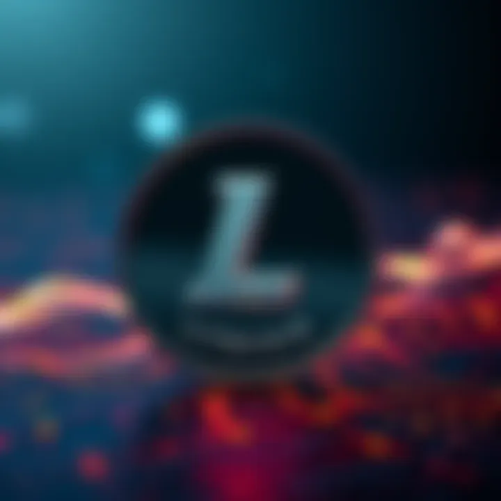 A bold representation of the Litecoin logo set against a modern, dynamic background, symbolizing growth and a stronger image for the future.