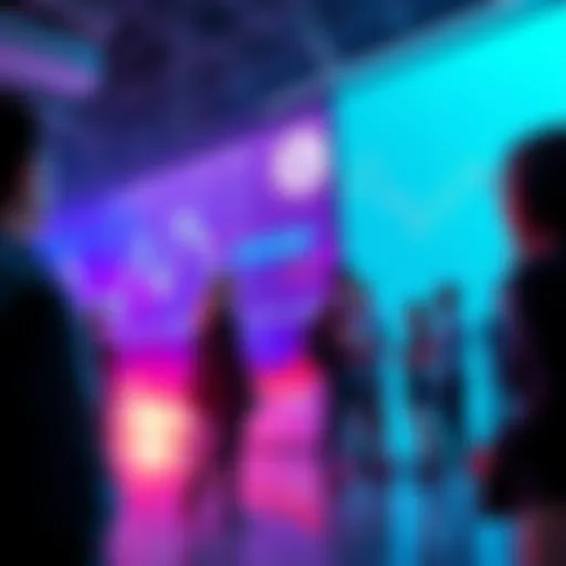 A group of people engaging in conversation about Litecoin trading and strategies