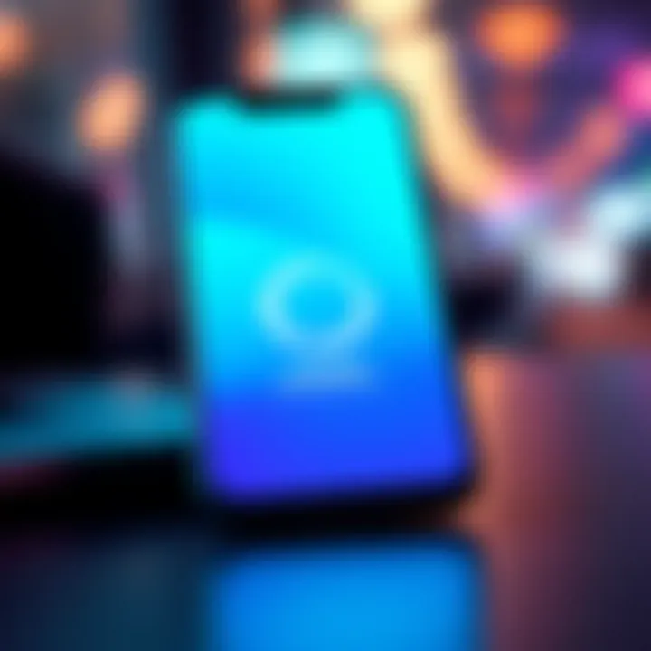 A smartphone displaying a loading screen while trying to register for a financial app.