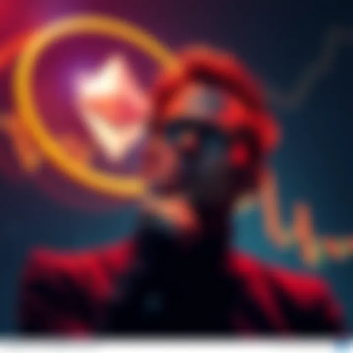 A person contemplating a loan to purchase Ethereum for staking, with a calculator and Ethereum logo in the background.