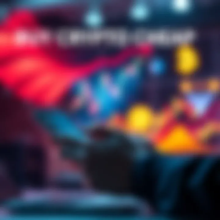A person using a smartphone to buy cryptocurrency on a platform with low fees
