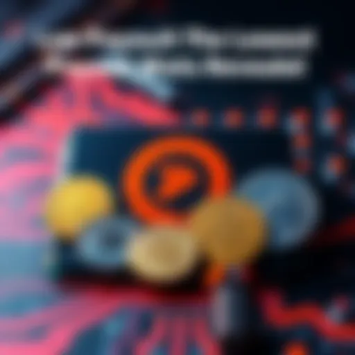 A graphic showing different cryptocurrency coins with low payout thresholds, with a CPU in the background, highlighting Ryzen 7 5700G.
