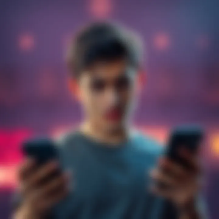 A young man looking upset while holding his phone, concerned about a cryptocurrency loss.