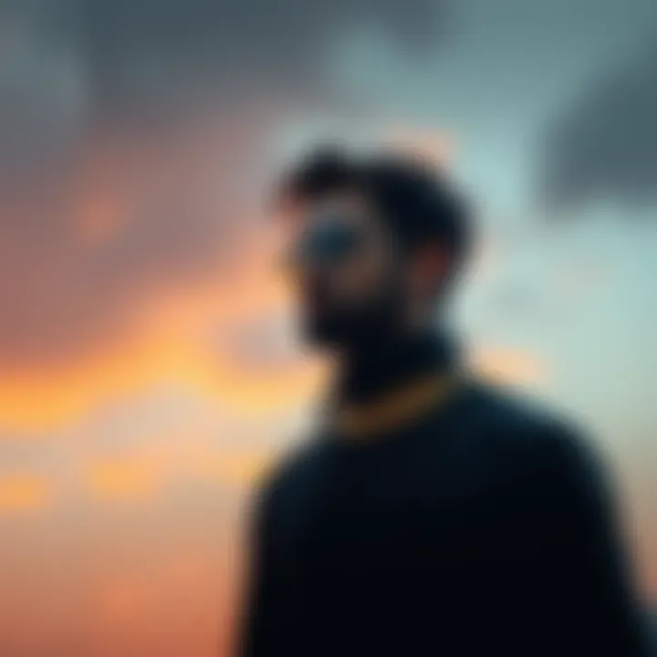 A man standing thoughtfully, looking into the distance, representing masculinity and personal preferences.