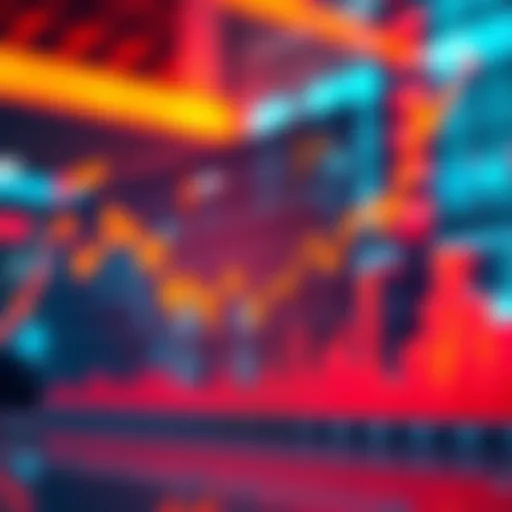 A graph illustrating recent market price fluctuations, showing a downward trend with prices around 122K. Investors look concerned as uncertainty grows.