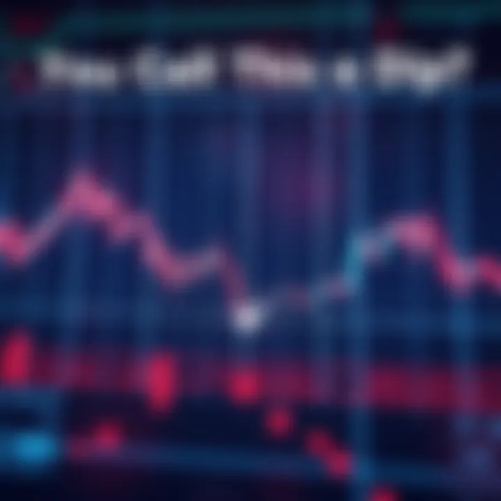 A chart showing recent market trends with fluctuating lines and a downward dip
