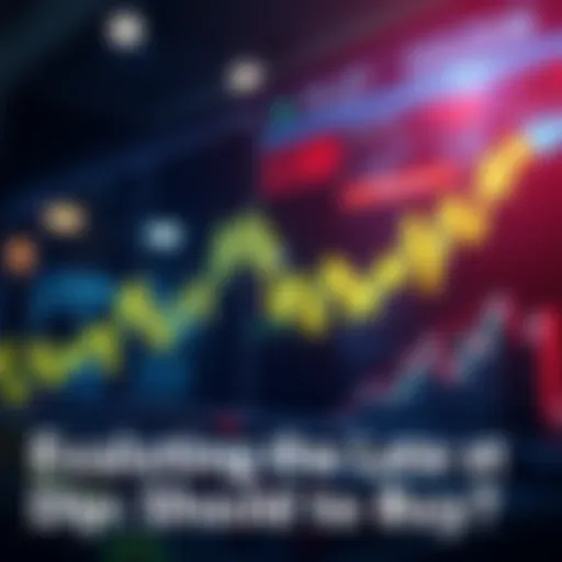 A graph showing a downward trend in stock prices with a question mark, symbolizing uncertainty in the market