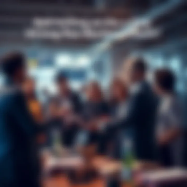 A group of investors discussing market strategies and holding onto their assets, with a positive outlook on future growth, in a busy office setting.