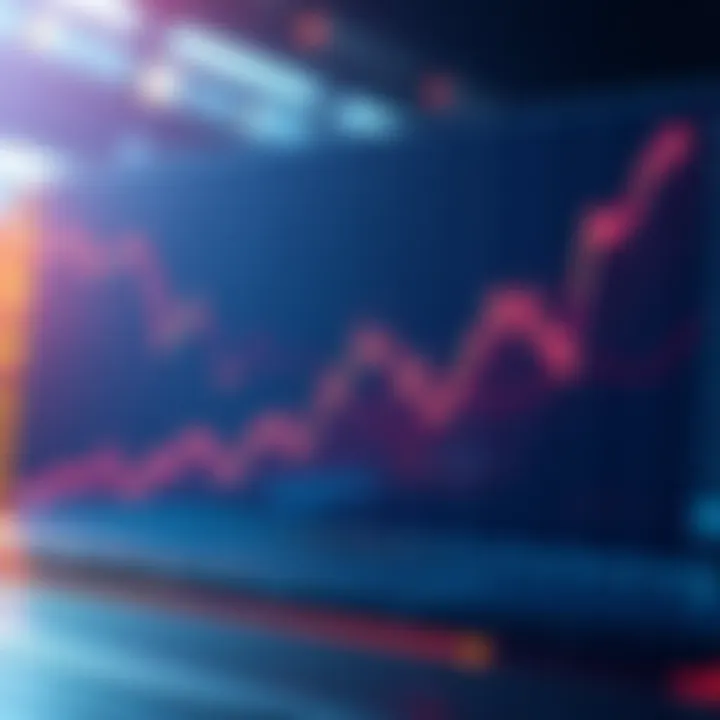 A chart showing market trends with a line indicating a potential break above 100k, suggesting rising prices and market speculation.