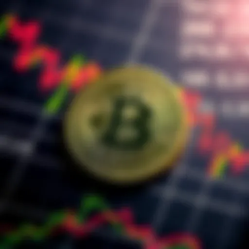 A visual representation of a meme coin called The Dollar, depicted as a coin with a playful design, set against a graph showing its low price.